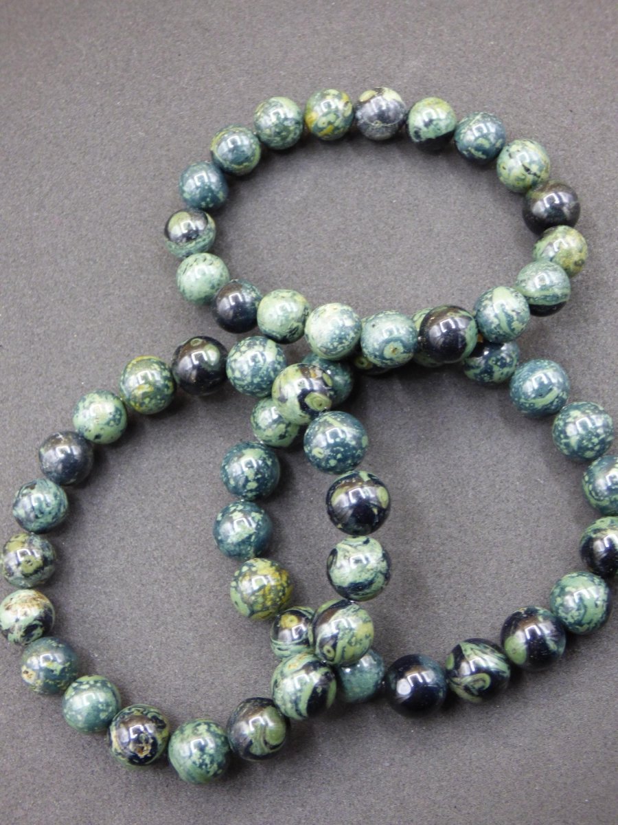 Eldarit / Kabamba Rhyolith / Nebula Stein ~ Edelstein Armband ~ GOA ~ Hippie ~Boho ~Ethno ~Indie ~Nature ~Heilstein Galaxy Grün - Art of Nature Berlin