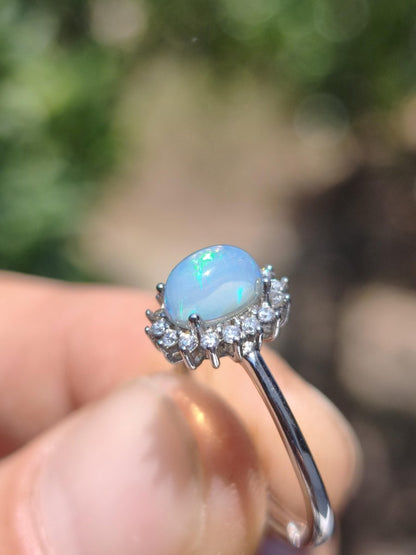 Ethiopian Opal AAA - 925 Silber Ring verstellbar - Edelstein Heilstein Energie Kraft Vintage Frauen Ring Hochwertig Geschenk Sie Frau Mutter - Art of Nature Berlin