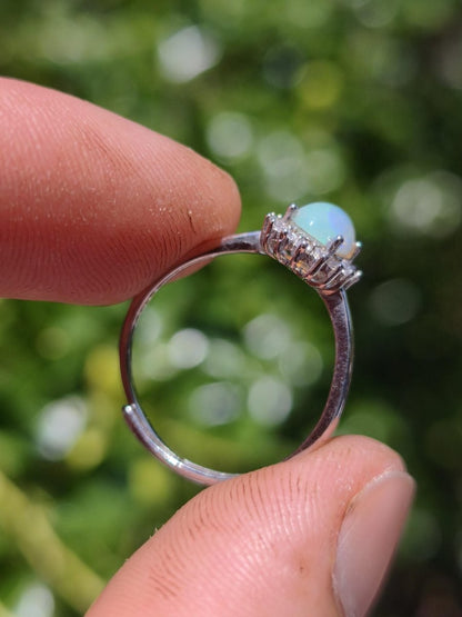 Ethiopian Opal AAA - 925 Silber Ring verstellbar - Edelstein Heilstein Energie Kraft Vintage Frauen Ring Hochwertig Geschenk Sie Frau Mutter - Art of Nature Berlin