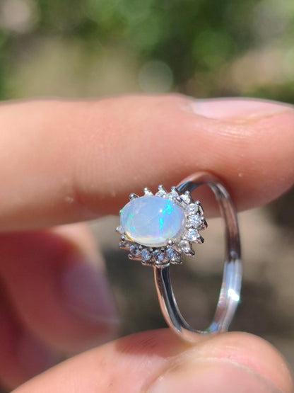 Ethiopian Opal AAA - 925 Silber Ring verstellbar - Edelstein Heilstein Energie Kraft Vintage Frauen Ring Hochwertig Geschenk Sie Frau Mutter - Art of Nature Berlin