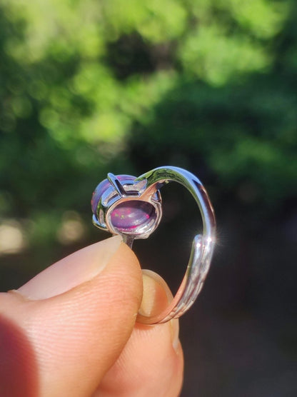 Ethiopian Opal AAA - 925 Silber Ring verstellbar - Edelstein Heilstein Energie Kraft Vintage Frauen Ring Hochwertig Geschenk Sie Frau Mutter - Art of Nature Berlin