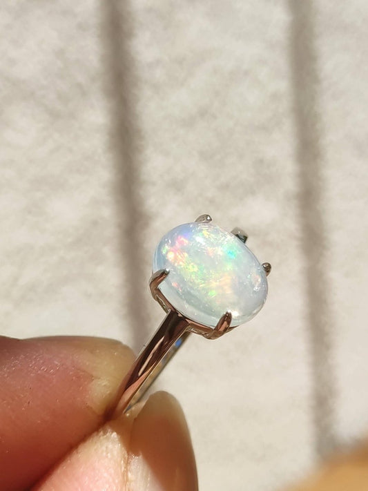 Ethiopian Opal AAA - 925 Silber Ring verstellbar - Edelstein Heilstein Energie Kraft Vintage Frauen Ring Hochwertig Geschenk Sie Frau Mutter - Art of Nature Berlin