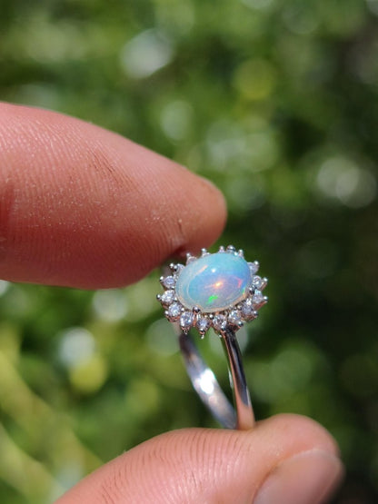 Ethiopian Opal AAA - 925 Silber Ring verstellbar - Edelstein Heilstein Energie Kraft Vintage Frauen Ring Hochwertig Geschenk Sie Frau Mutter - Art of Nature Berlin