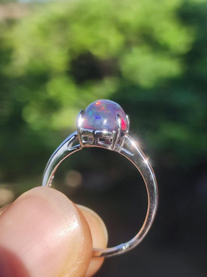 Ethiopian Opal AAA - 925 Silber Ring verstellbar - Edelstein Heilstein Energie Kraft Vintage Frauen Ring Hochwertig Geschenk Sie Frau Mutter - Art of Nature Berlin