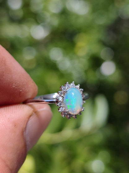 Ethiopian Opal AAA - 925 Silber Ring verstellbar - Edelstein Heilstein Energie Kraft Vintage Frauen Ring Hochwertig Geschenk Sie Frau Mutter - Art of Nature Berlin