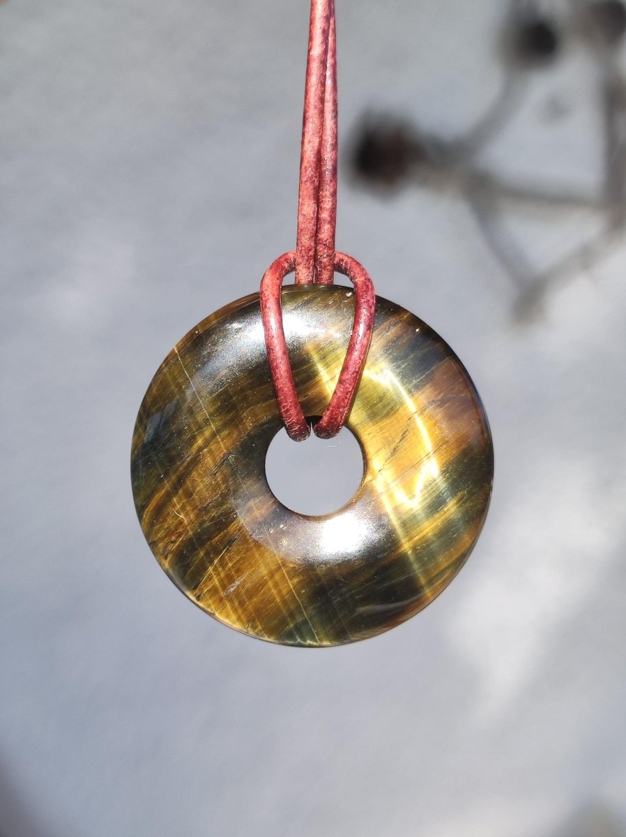 Falkenauge / Tigerauge AAA ~ Edelstein Kette ~HIPPIE ~GOA ~Boho ~Tibet ~Ethno ~Nature ~Donut ~Schutzsymbol ~Heilstein - Art of Nature Berlin