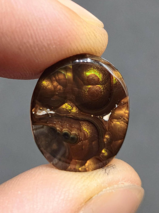 Feuer Achat Mexiko opalisierend AAA Sammlerstein Mineralien Kristalle Kollektion Cabochon natürlich Heilstein Rarität Muster Selten - Art of Nature Berlin