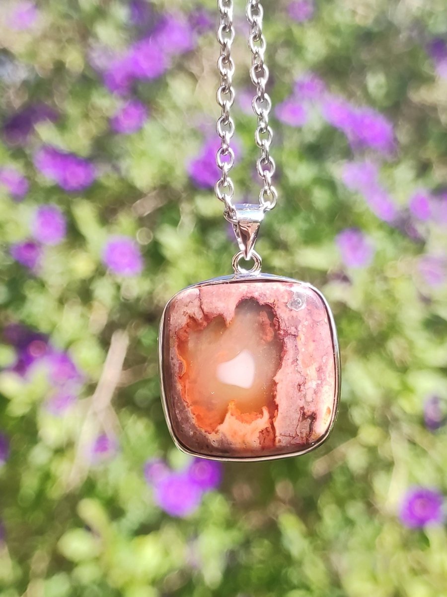 Feuer Opal Mexiko - 925 Sterling Silber Edelstein Kette Natur blau Schutz Rarität Heilstein Kristall Mann Frau Er Sie Geschenk - Art of Nature Berlin