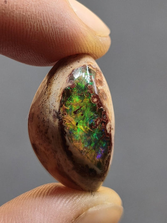 Feuer Opal Mexiko Cantera AAA Sammlerstein Mineralien Kristalle Kollektion Cabochon natürlich Heilstein Rarität Muster Selten Bunt Traumhaft - Art of Nature Berlin