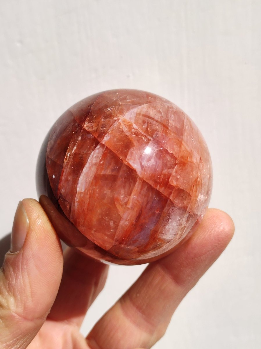 Feuer Quarz / Hämatoid Quarz ~ Magische Edelstein Kugel Massage & Deko Sphere Crystal Meditation ~HIPPIE ~GOA~Boho~Ethno~Heilstein - Art of Nature Berlin