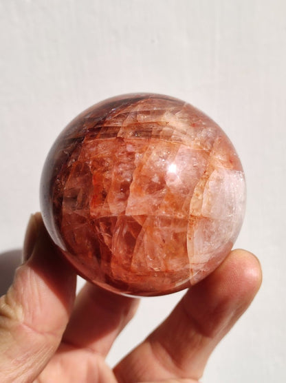 Feuer Quarz / Hämatoid Quarz ~ Magische Edelstein Kugel Massage & Deko Sphere Crystal Meditation ~HIPPIE ~GOA~Boho~Ethno~Heilstein - Art of Nature Berlin