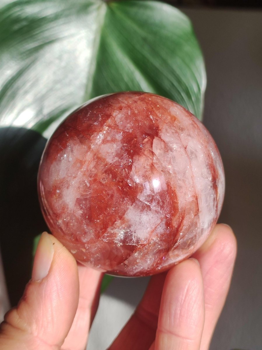 Feuer Quarz / Hämatoid Quarz ~ Magische Edelstein Kugel Massage & Deko Sphere Crystal Meditation ~HIPPIE ~GOA~Boho~Ethno~Heilstein - Art of Nature Berlin