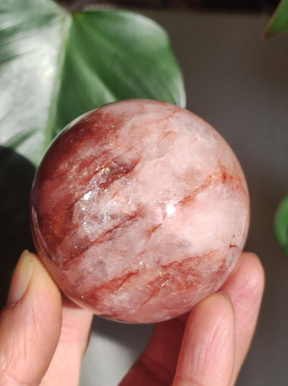 Feuer Quarz / Hämatoid Quarz ~ Magische Edelstein Kugel Massage & Deko Sphere Crystal Meditation ~HIPPIE ~GOA~Boho~Ethno~Heilstein - Art of Nature Berlin