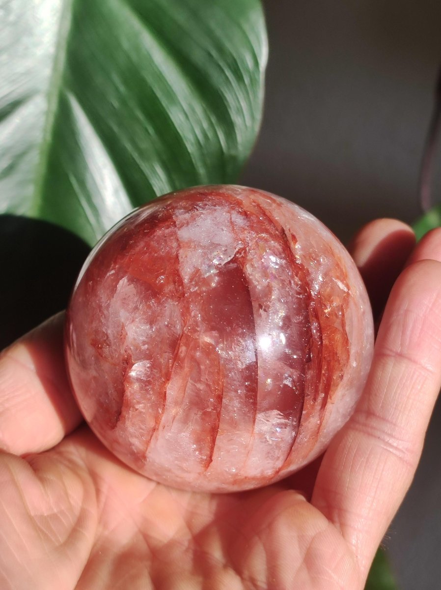 Feuer Quarz / Hämatoid Quarz ~ Magische Edelstein Kugel Massage & Deko Sphere Crystal Meditation ~HIPPIE ~GOA~Boho~Ethno~Heilstein - Art of Nature Berlin