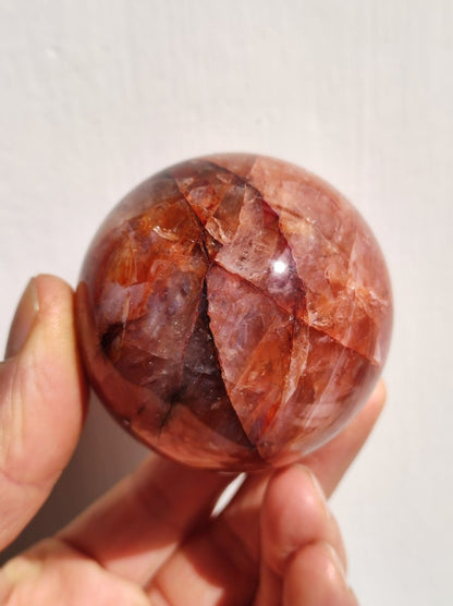 Feuer Quarz / Hämatoid Quarz ~ Magische Edelstein Kugel Massage & Deko Sphere Crystal Meditation ~HIPPIE ~GOA~Boho~Ethno~Heilstein - Art of Nature Berlin