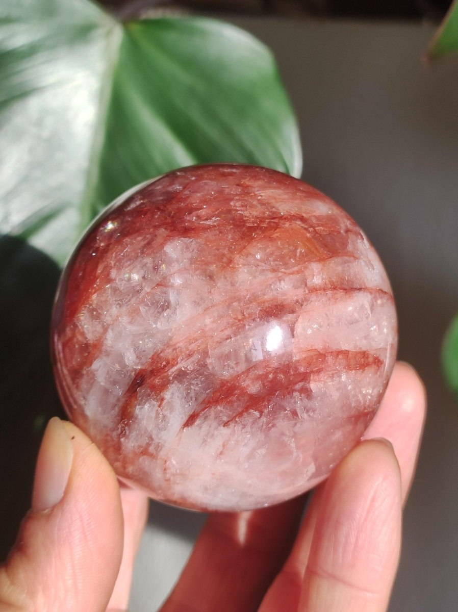 Feuer Quarz / Hämatoid Quarz ~ Magische Edelstein Kugel Massage & Deko Sphere Crystal Meditation ~HIPPIE ~GOA~Boho~Ethno~Heilstein - Art of Nature Berlin