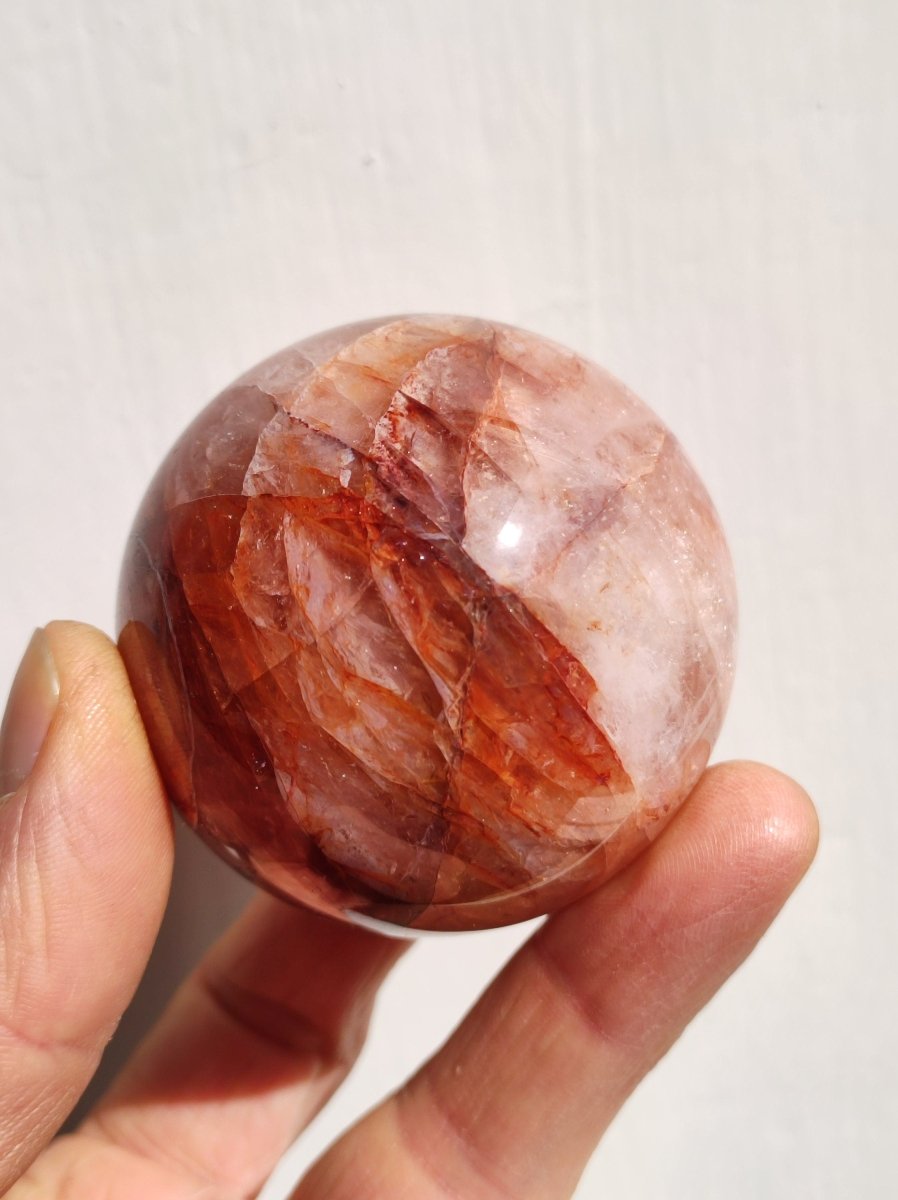 Feuer Quarz / Hämatoid Quarz ~ Magische Edelstein Kugel Massage & Deko Sphere Crystal Meditation ~HIPPIE ~GOA~Boho~Ethno~Heilstein - Art of Nature Berlin