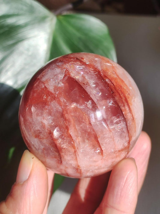 Feuer Quarz / Hämatoid Quarz ~ Magische Edelstein Kugel Massage & Deko Sphere Crystal Meditation ~HIPPIE ~GOA~Boho~Ethno~Heilstein - Art of Nature Berlin