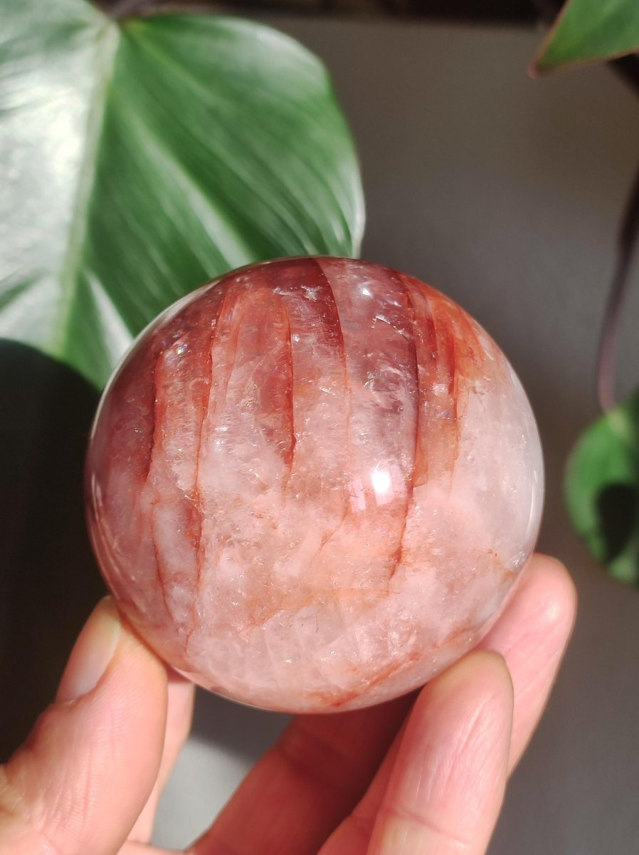 Feuer Quarz / Hämatoid Quarz ~ Magische Edelstein Kugel Massage & Deko Sphere Crystal Meditation ~HIPPIE ~GOA~Boho~Ethno~Heilstein - Art of Nature Berlin