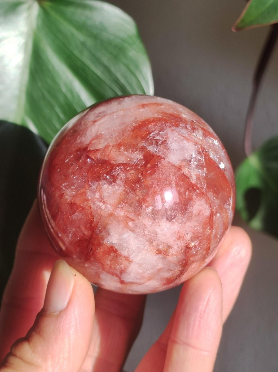 Feuer Quarz / Hämatoid Quarz ~ Magische Edelstein Kugel Massage & Deko Sphere Crystal Meditation ~HIPPIE ~GOA~Boho~Ethno~Heilstein - Art of Nature Berlin
