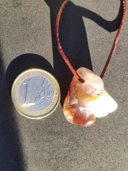 Feuerachat *Mexiko* - Edelstein Kette Heilstein Schutzsymbol Mann Frau Glück HIPPIE GOA Boho Tibet Ethno Natur Rarität Geschenk - Art of Nature Berlin