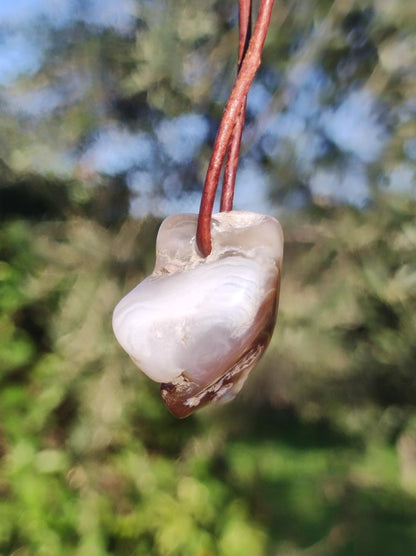 Feuerachat *Mexiko* - Edelstein Kette Heilstein Schutzsymbol Mann Frau Glück HIPPIE GOA Boho Tibet Ethno Natur Rarität Geschenk - Art of Nature Berlin