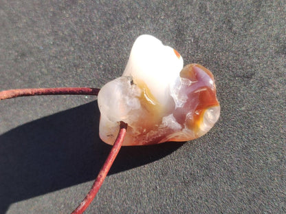 Feuerachat *Mexiko* - Edelstein Kette Heilstein Schutzsymbol Mann Frau Glück HIPPIE GOA Boho Tibet Ethno Natur Rarität Geschenk - Art of Nature Berlin