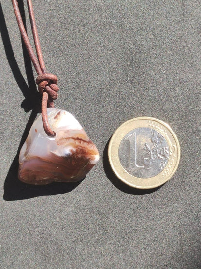 Feuerachat *opalisierend* Edelstein Kette Heilstein Schutzsymbol Mann Frau Glück HIPPIE GOA Boho Tibet Ethno Natur Rarität Geschenk - Art of Nature Berlin