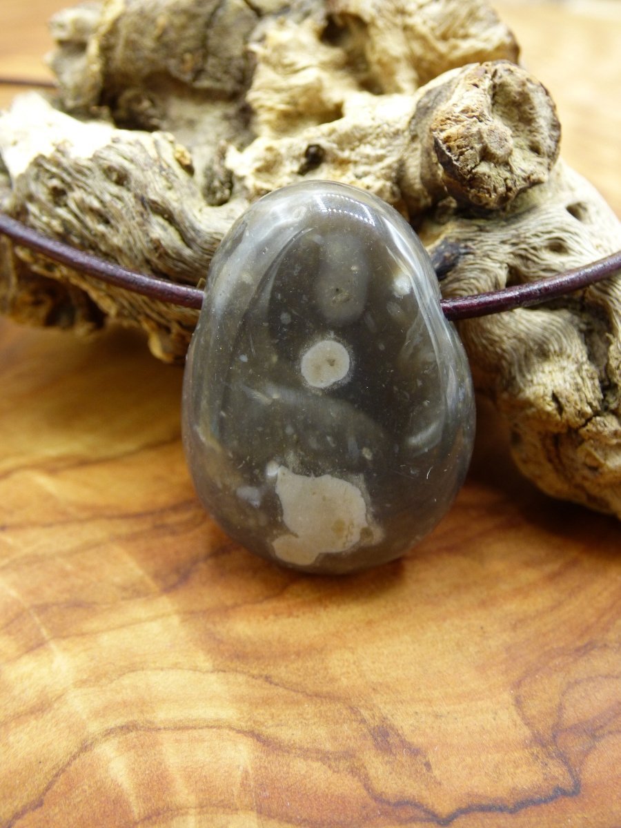 Flint Feuerstein - Edelstein Kette ~ Hippie ~ Goa ~ Boho ~ Ethno ~ Nature ~ Heilstein ~Healing Stone - Art of Nature Berlin