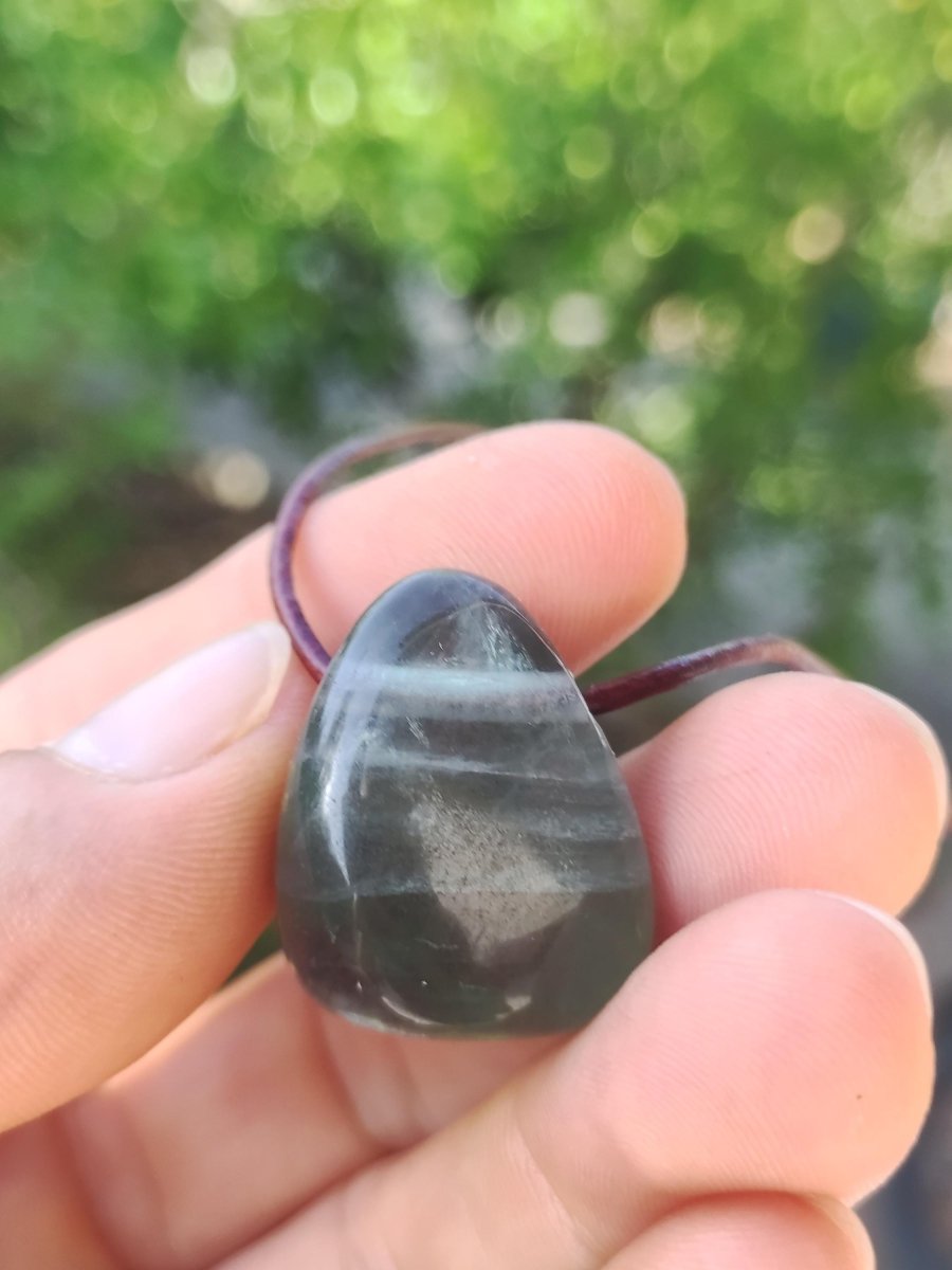 Fluorit grün Edelstein Kette bunt Natur HIPPIE GOA Boho Heilstein Kristalle Schmuck Anhänger Mann Frau Kind Geschenk Er Sie Bruder - Art of Nature Berlin