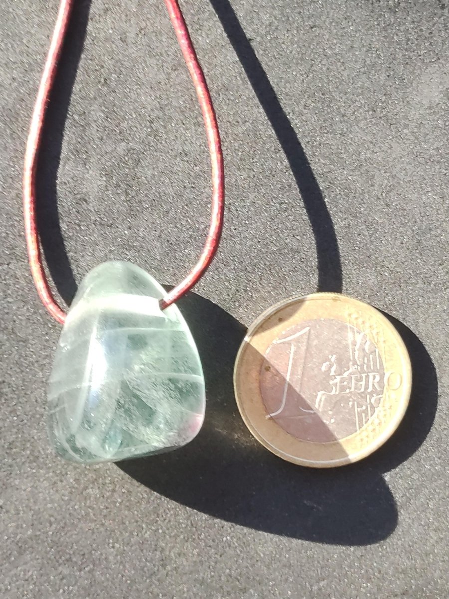 Fluorit grün Edelstein Kette bunt Natur HIPPIE GOA Boho Heilstein Kristalle Schmuck Anhänger Mann Frau Kind Geschenk Er Sie Bruder - Art of Nature Berlin