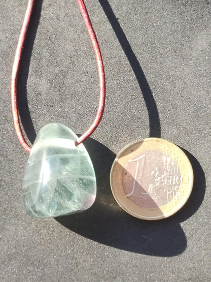 Fluorit grün Edelstein Kette bunt Natur HIPPIE GOA Boho Heilstein Kristalle Schmuck Anhänger Mann Frau Kind Geschenk Er Sie Bruder - Art of Nature Berlin