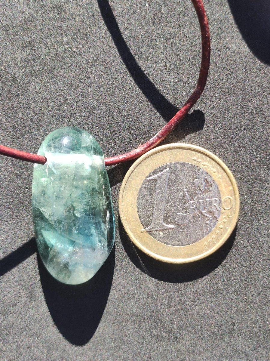 Fluorit grün Edelstein Kette bunt Natur HIPPIE GOA Boho Heilstein Kristalle Schmuck Anhänger Mann Frau Kind Geschenk Er Sie Bruder - Art of Nature Berlin