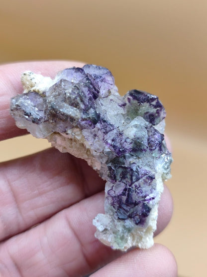 Fluorit Kristallstufe – Violett-Grüner Fluorit aus Erongo, Namibia – Sammlerstück | Seltene Sammler Kristall Stufe Mineral Heilstein Deko - Art of Nature Berlin
