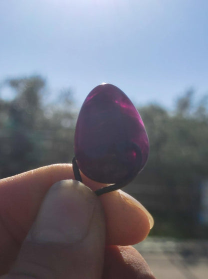 Fluorit lila ~ Edelstein Kette Natur Klar Schutz Rarität Heilstein Kristall Mann Frau Sie Geschenk Freund Goa Festival Glück Chakra Sommer - Art of Nature Berlin