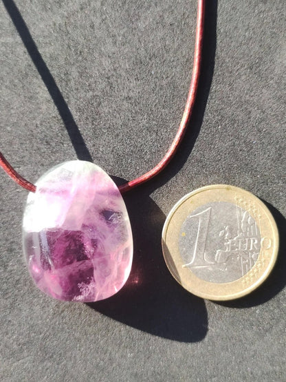 Fluorit lila Regenbogen ~ Edelstein Kette Natur Schutz Rarität Heilstein Kristall Mann Frau Sie Geschenk Freund Goa Festival Glück Sommer - Art of Nature Berlin