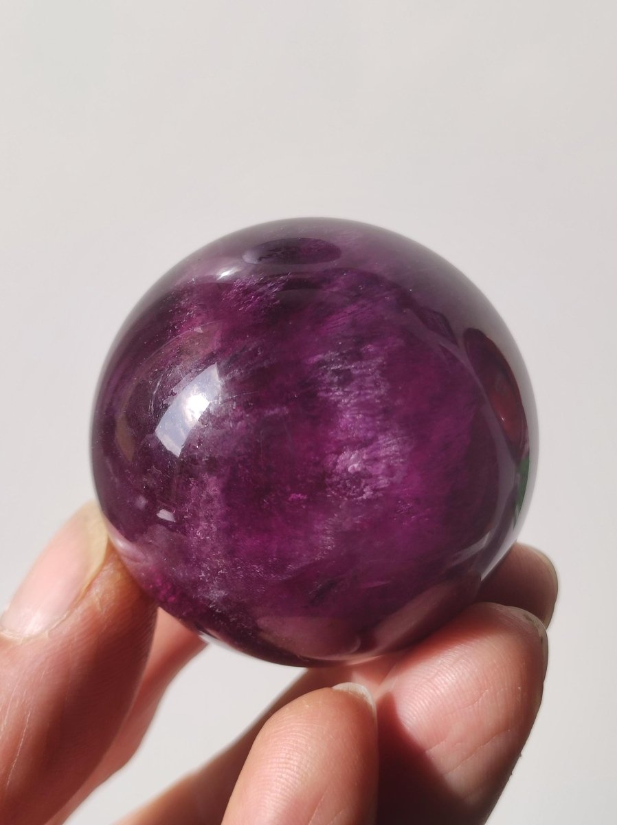 Fluorit pink rosa rot ~ Magische Edelstein Kugel Massage & Deko Sphere Crystal Spielkugel Meditation HIPPIE GOA Ethno Heilstein Naturschatz - Art of Nature Berlin