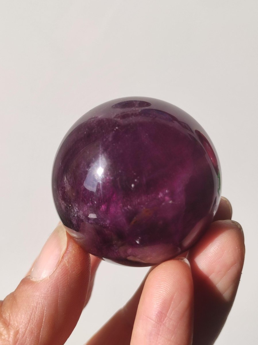 Fluorit pink rosa rot ~ Magische Edelstein Kugel Massage & Deko Sphere Crystal Spielkugel Meditation HIPPIE GOA Ethno Heilstein Naturschatz - Art of Nature Berlin