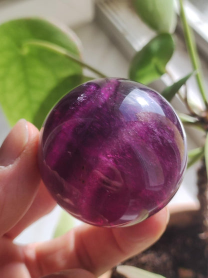 Fluorit pink rosa rot ~ Magische Edelstein Kugel Massage & Deko Sphere Crystal Spielkugel Meditation HIPPIE GOA Ethno Heilstein Naturschatz - Art of Nature Berlin