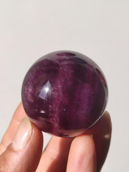 Fluorit pink rosa rot ~ Magische Edelstein Kugel Massage & Deko Sphere Crystal Spielkugel Meditation HIPPIE GOA Ethno Heilstein Naturschatz - Art of Nature Berlin