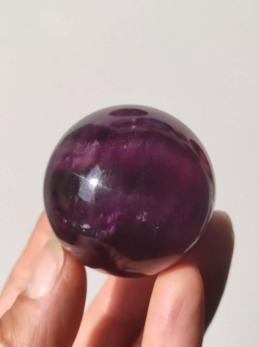 Fluorit pink rosa rot ~ Magische Edelstein Kugel Massage & Deko Sphere Crystal Spielkugel Meditation HIPPIE GOA Ethno Heilstein Naturschatz - Art of Nature Berlin