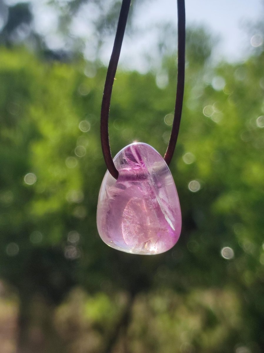 Fluorit Regenbogen ~ Edelstein Kette Natur Klar Schutz Rarität Heilstein Kristall Mann Frau Sie Geschenk Freund Goa Festival Glück Sommer - Art of Nature Berlin