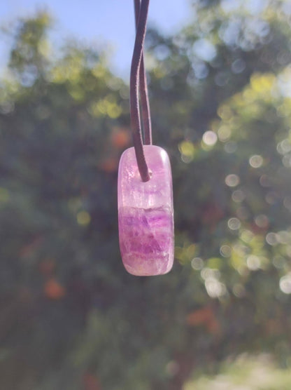 Fluorit Regenbogen ~ Edelstein Kette Natur Klar Schutz Rarität Heilstein Kristall Mann Frau Sie Geschenk Freund Goa Festival Glück Sommer - Art of Nature Berlin