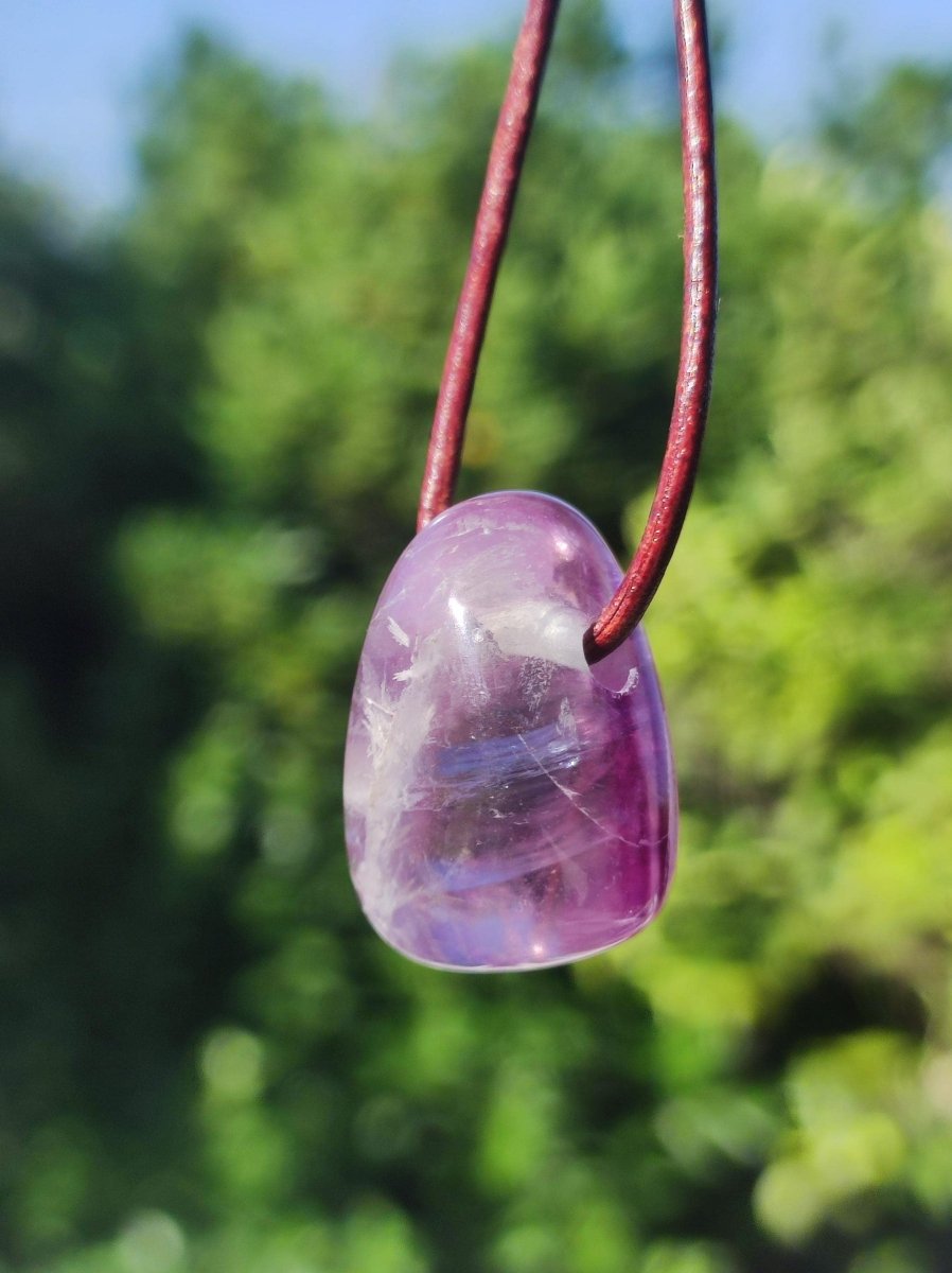 Fluorit Regenbogen ~ Edelstein Kette Natur Klar Schutz Rarität Heilstein Kristall Mann Frau Sie Geschenk Freund Goa Festival Glück Sommer - Art of Nature Berlin