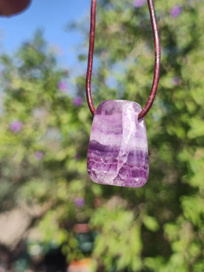 Fluorit Regenbogen ~ Edelstein Kette Natur Klar Schutz Rarität Heilstein Kristall Mann Frau Sie Geschenk Freund Goa Festival Glück Sommer - Art of Nature Berlin