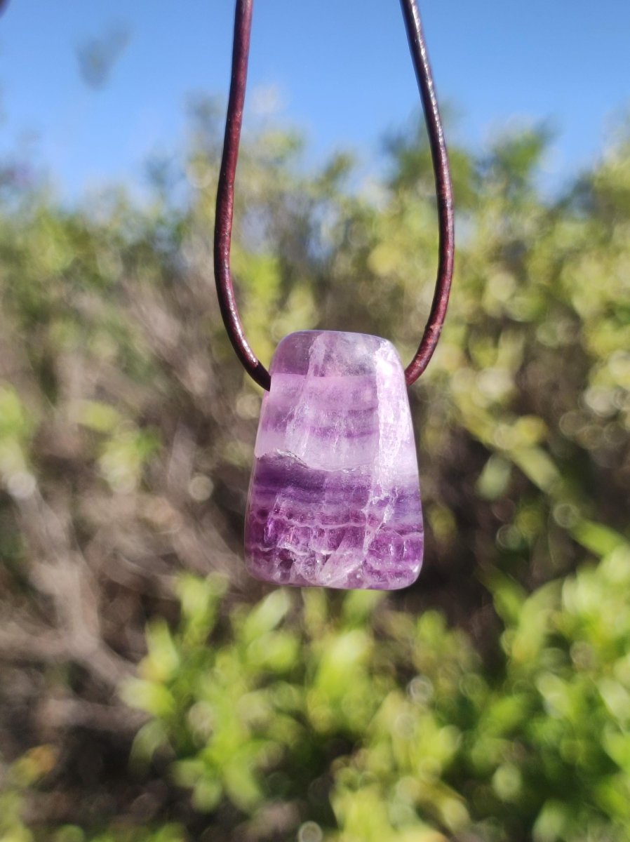 Fluorit Regenbogen ~ Edelstein Kette Natur Klar Schutz Rarität Heilstein Kristall Mann Frau Sie Geschenk Freund Goa Festival Glück Sommer - Art of Nature Berlin