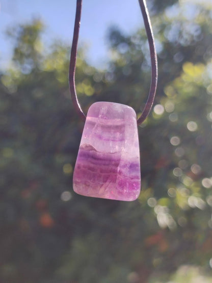 Fluorit Regenbogen ~ Edelstein Kette Natur Klar Schutz Rarität Heilstein Kristall Mann Frau Sie Geschenk Freund Goa Festival Glück Sommer - Art of Nature Berlin