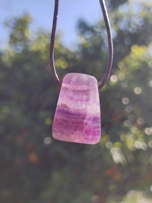 Fluorit Regenbogen ~ Edelstein Kette Natur Klar Schutz Rarität Heilstein Kristall Mann Frau Sie Geschenk Freund Goa Festival Glück Sommer - Art of Nature Berlin