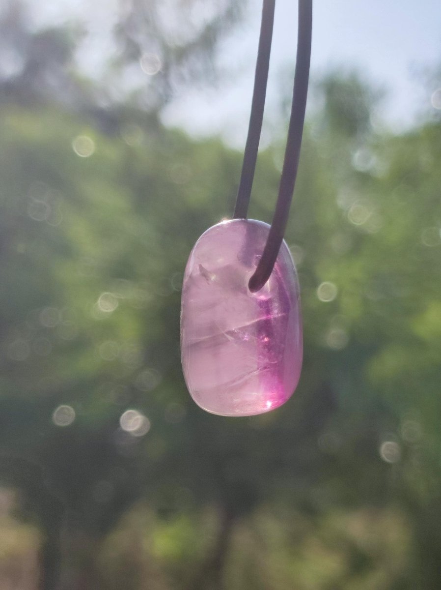 Fluorit Regenbogen ~ Edelstein Kette Natur Klar Schutz Rarität Heilstein Kristall Mann Frau Sie Geschenk Freund Goa Festival Glück Sommer - Art of Nature Berlin