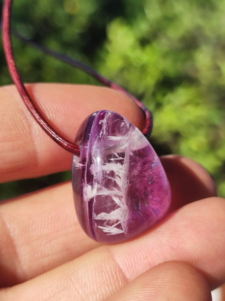 Fluorit Regenbogen ~ Edelstein Kette Natur Klar Schutz Rarität Heilstein Kristall Mann Frau Sie Geschenk Freund Goa Festival Glück Sommer - Art of Nature Berlin